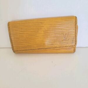 Authentic Louis Vuitton Epi Multicles 4 Key Hooks Case Yellow Purple Small 1997